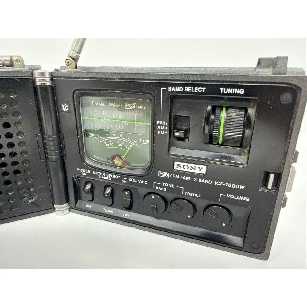 SONY 3Band FM/MW/PSB Foldable Receiver Model No ICF-7800W READ FOR PARTS